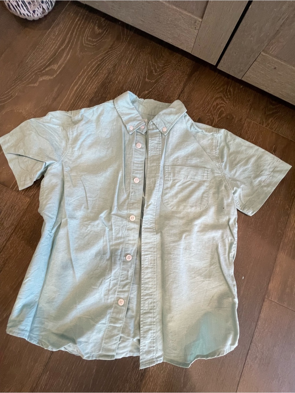 Old Navy Short-Sleeve Button-Down Shirt in Light Mint